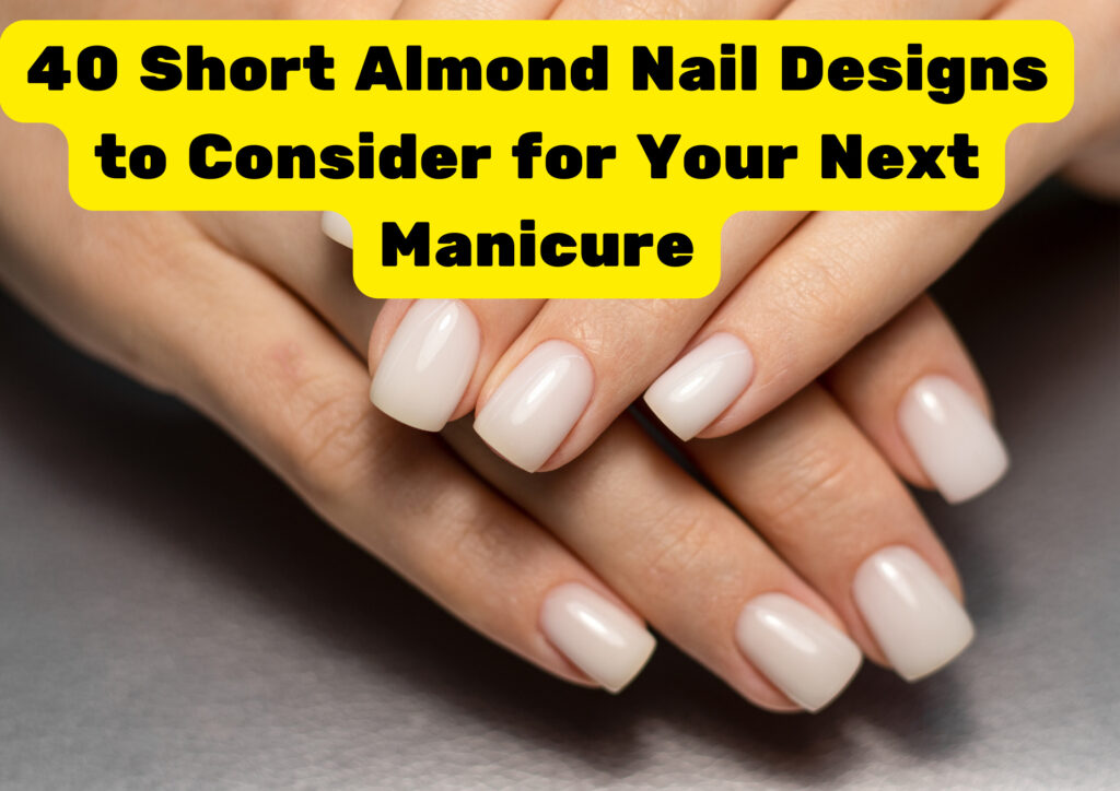 Short French Almond Press On Nail with Diamond – auraxnail